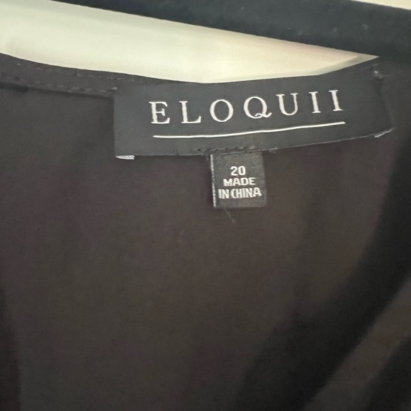 ELOQUII Black Tie front romper - Picture 3 of 6